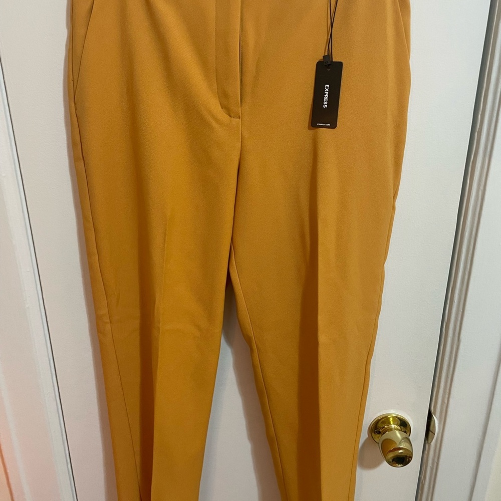 Express Mustard Ankle Pants